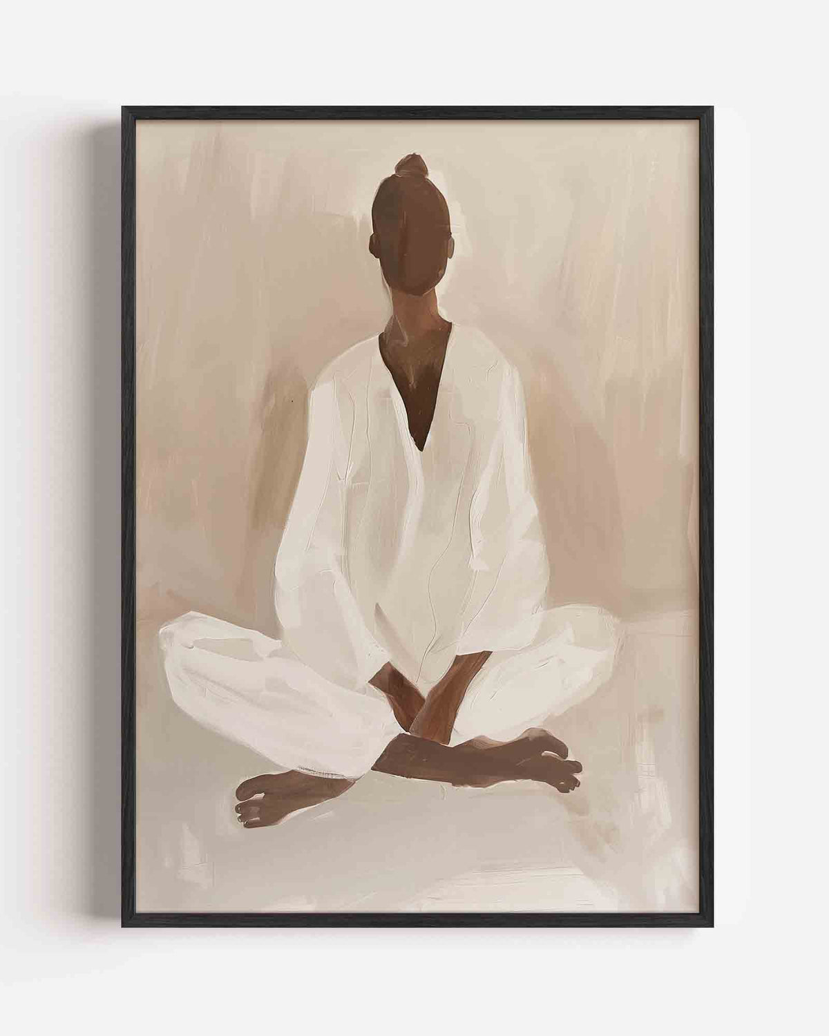 Zittende figuur – hedendaagse illustratie portret poster als wanddecoratie