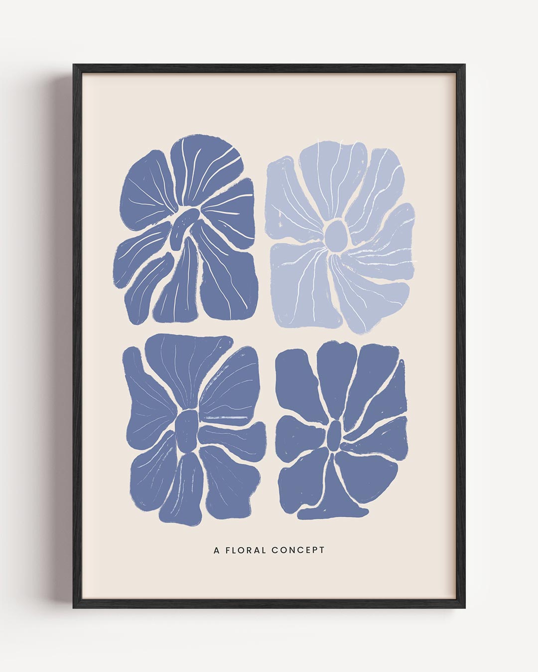 Moderne Bloemenkunst – bloemen portret poster als wanddecoratie