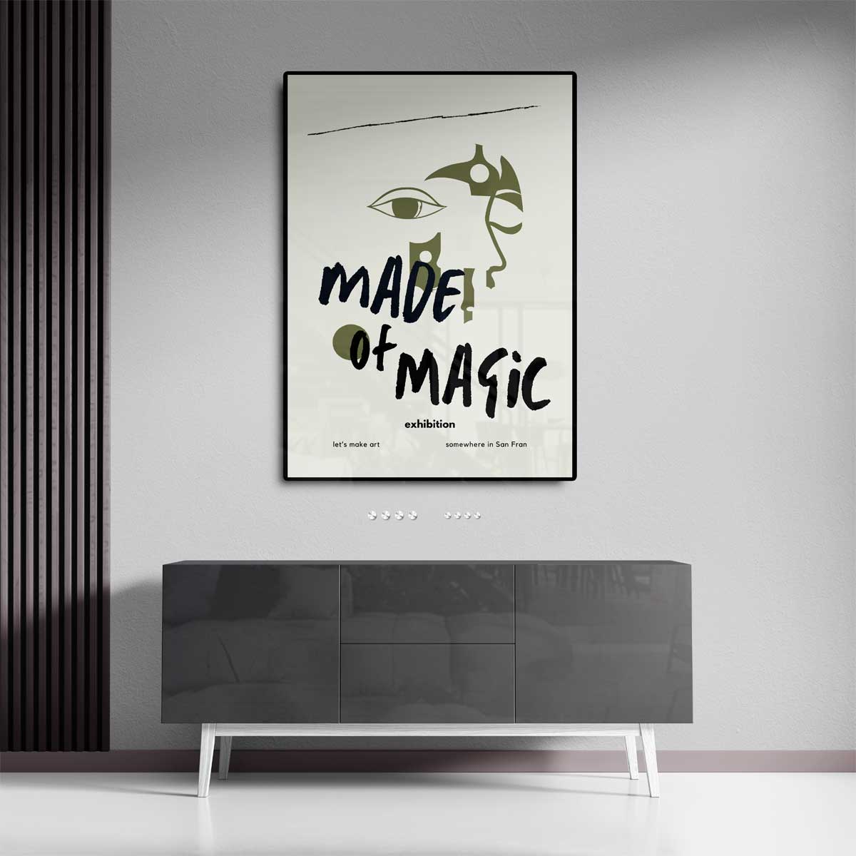 Made of Magic kunsttentoonstelling – portret wandkunst van WallArtistic