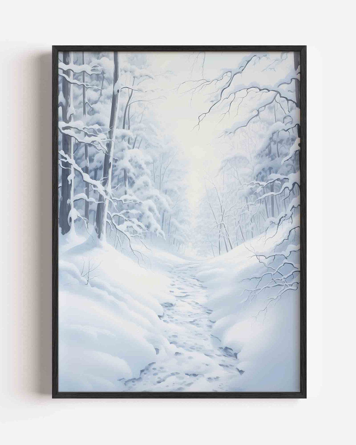Sneeuwlandschap – kerst portret poster als wanddecoratie