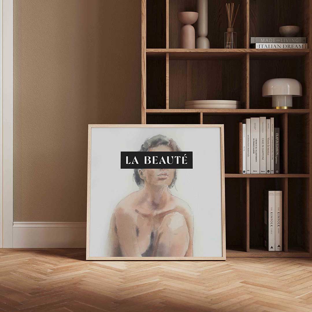 La beauté – kleurrijke vierkante wanddecoratie van WallArtistic