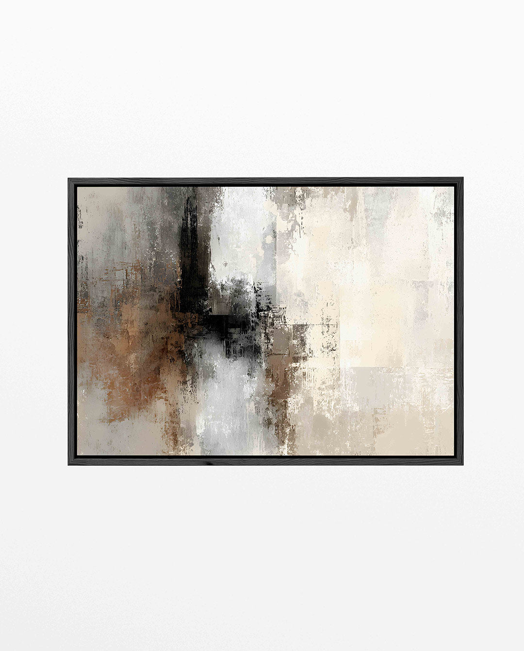 Gelaagde texturen – liggend abstract kunstwerk