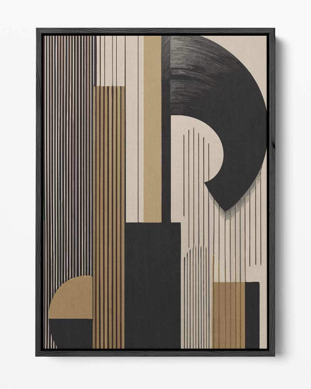Moderne Geometrische Stadsabstractie – portret kunstwerk als wanddecoratie