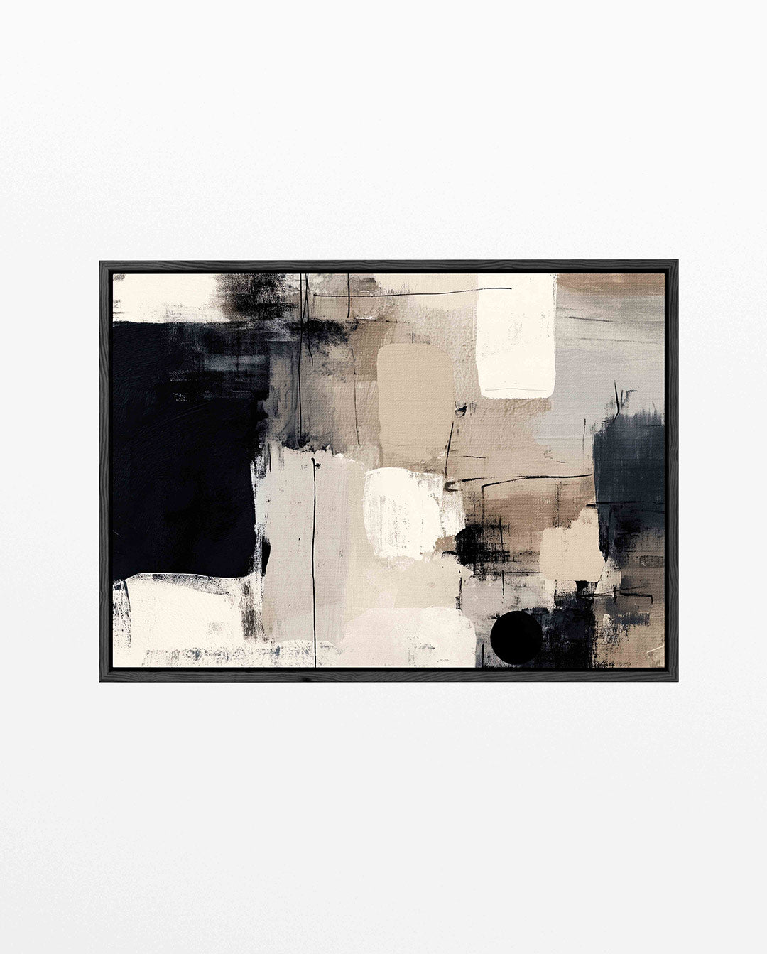 Geometrische compositie – liggend wanddecoratie kunstwerk