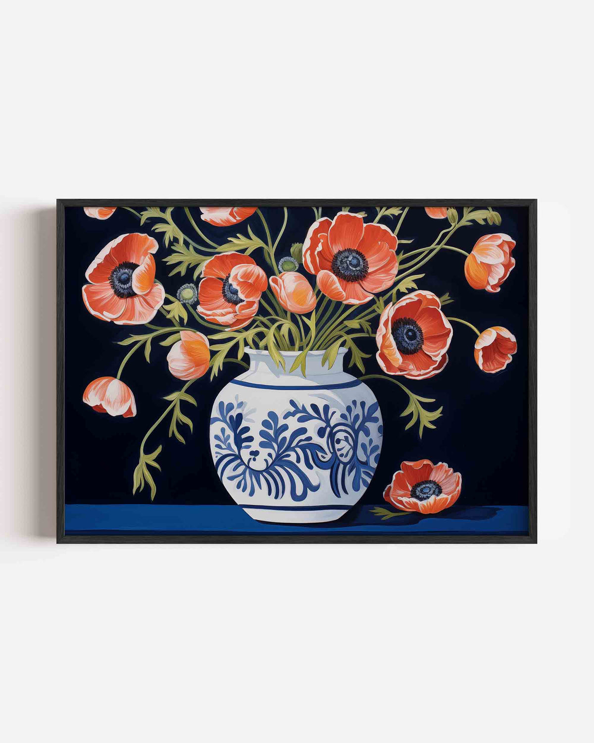 Bloemen in vaas – bloemen landscape poster als wanddecoratie