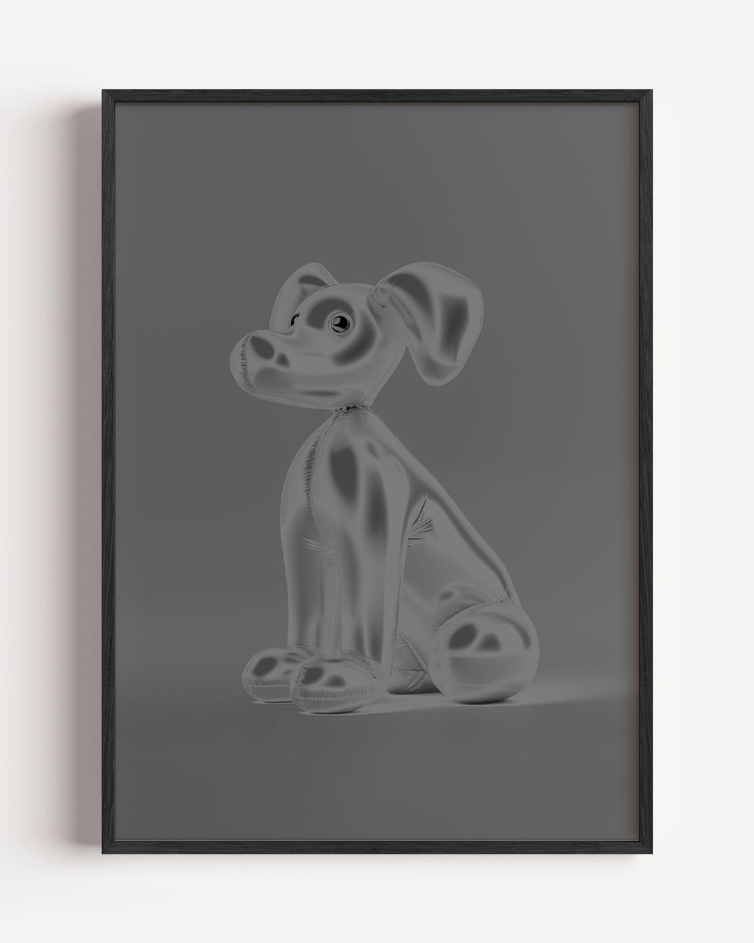 Glazen hond – dieren portret poster als wanddecoratie