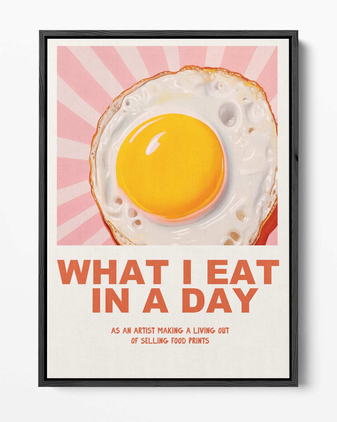 Sunny Side Up Delight – portret kunstwerk als wanddecoratie