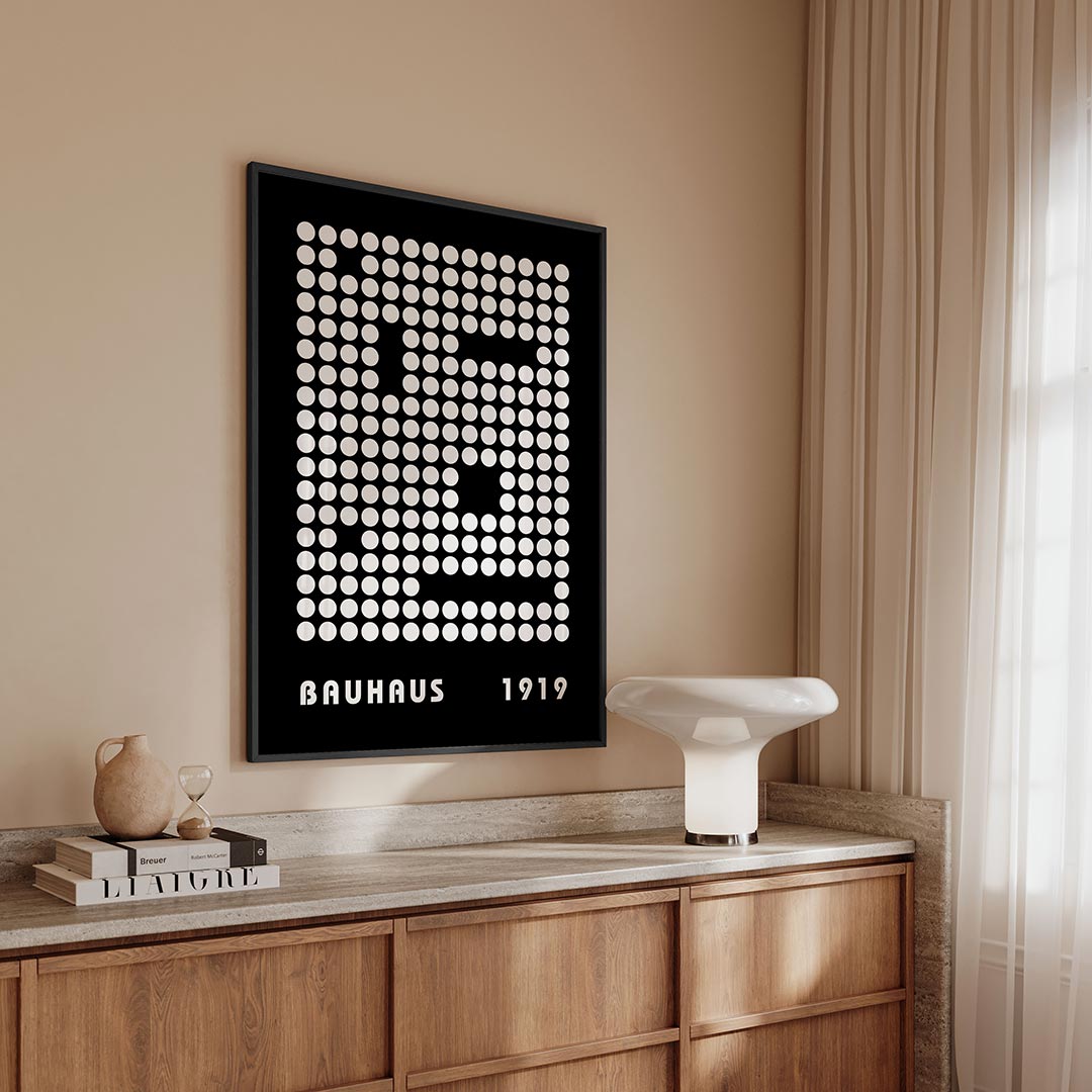  – geometrische Bauhaus poster in staand formaat