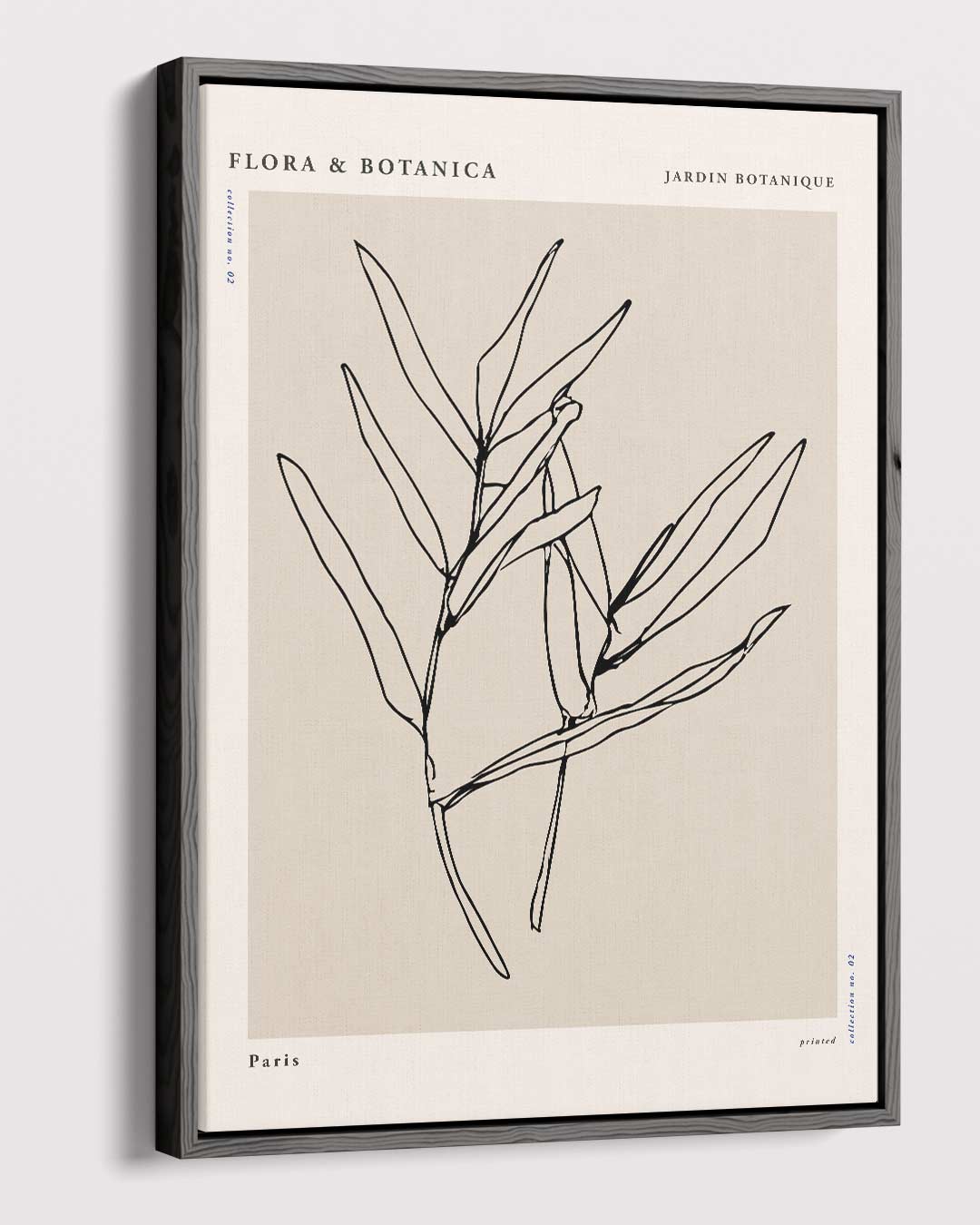 Botanische Schetswandeling – canvas wanddecoratie in portret formaat