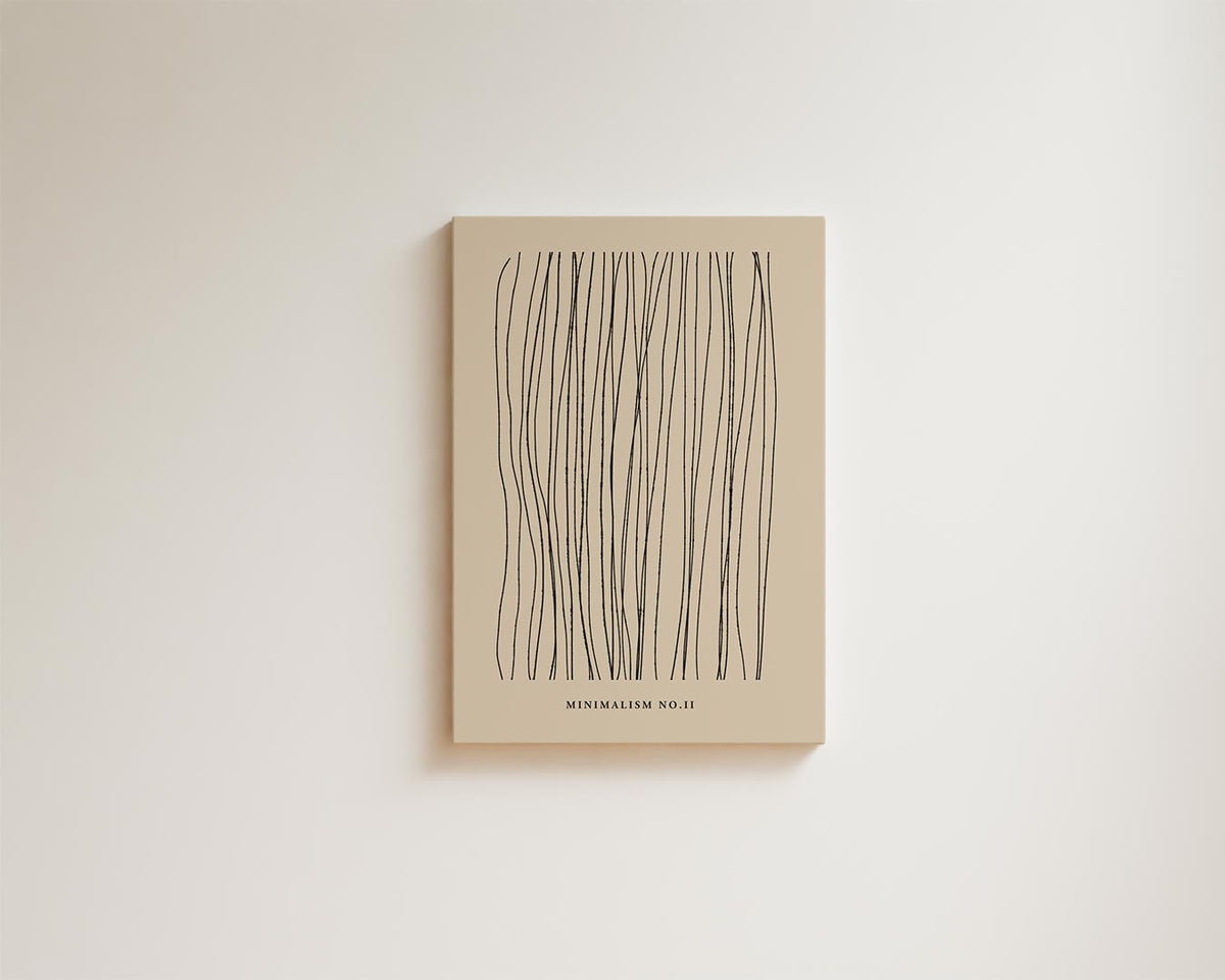 Minimalisme No. II Wanddecoratie – kunstwerk met zwarte baklijst