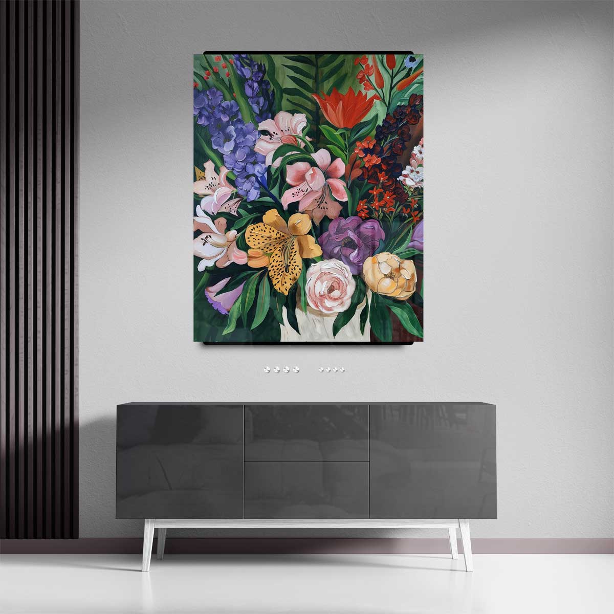 Bloemrijke Fantasie – canvas kunstwerk als wanddecoratie
