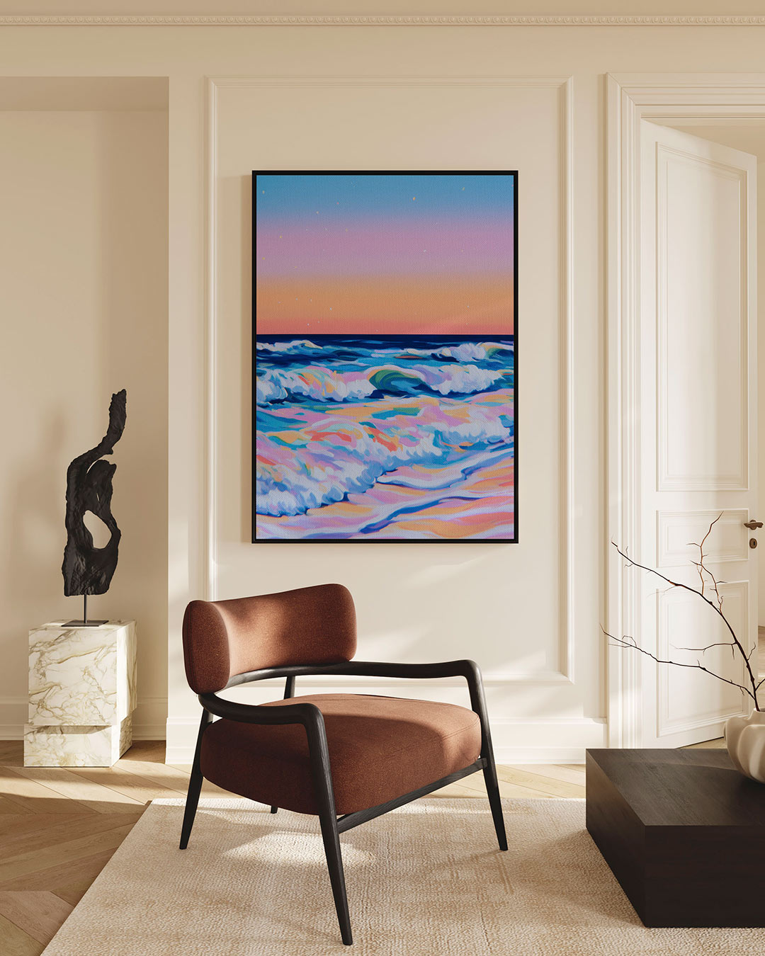 Kleurrijke zeezichten – staand wanddecoratie kunstwerk