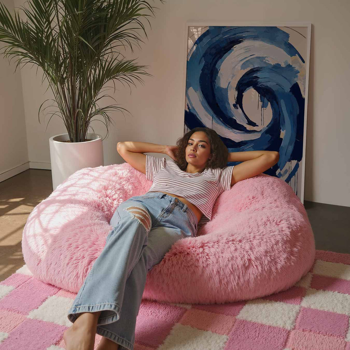 Vortex van de Oceaan – abstracte poster in staand formaat