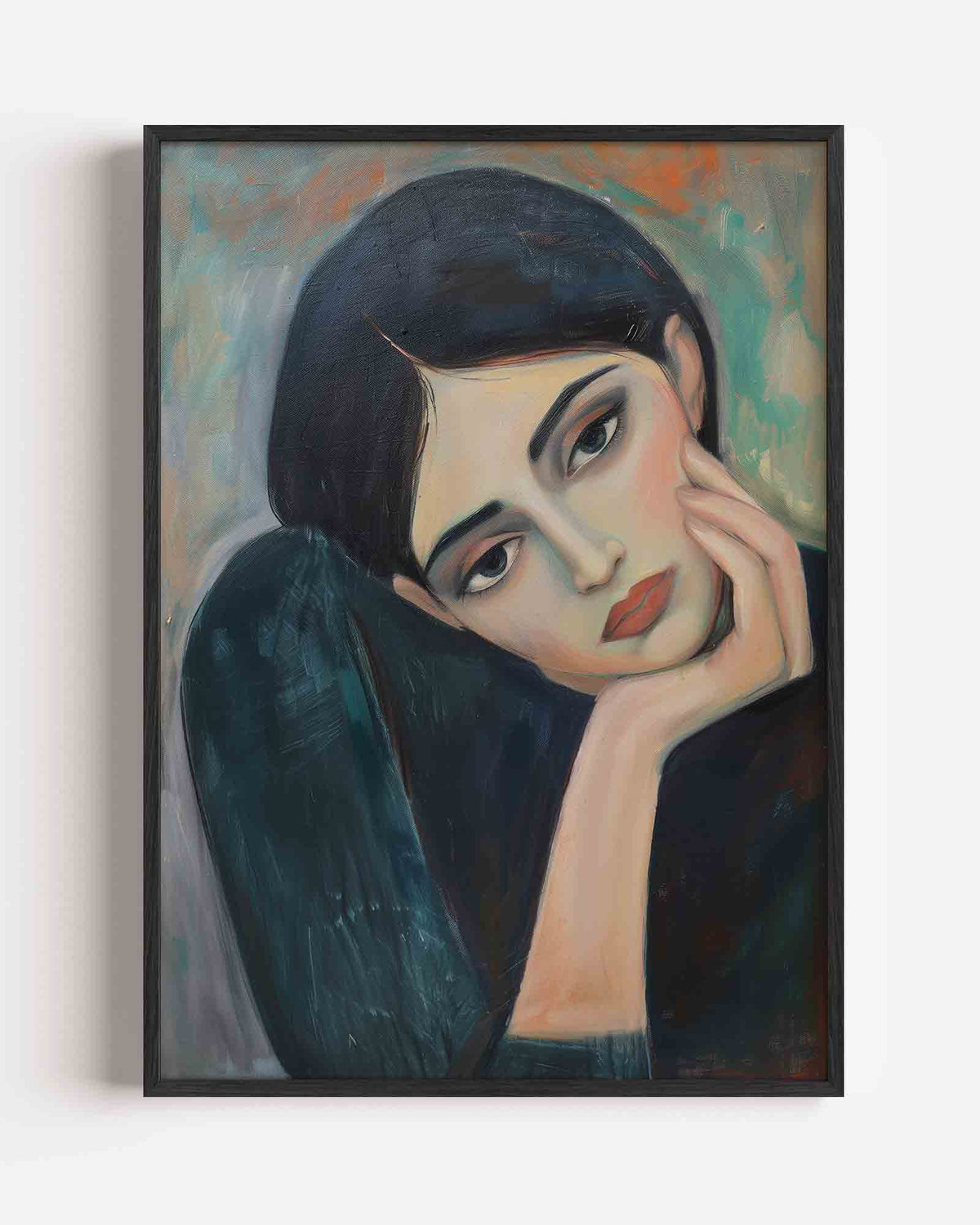 Portret van vrouw – hedendaagse illustratie portret poster als wanddecoratie