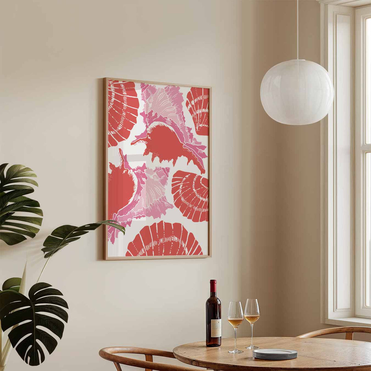 Schelpensymfonie – zeedieren poster in staand formaat