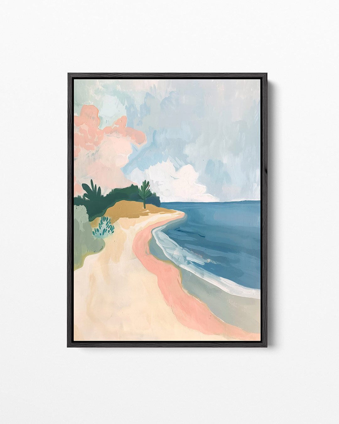 Zomerse kustlijn – staand wanddecoratie kunstwerk