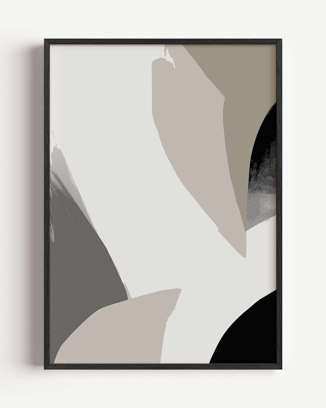 Minimalistische Moderne – kleurrijke abstracte portret poster als wanddecoratie