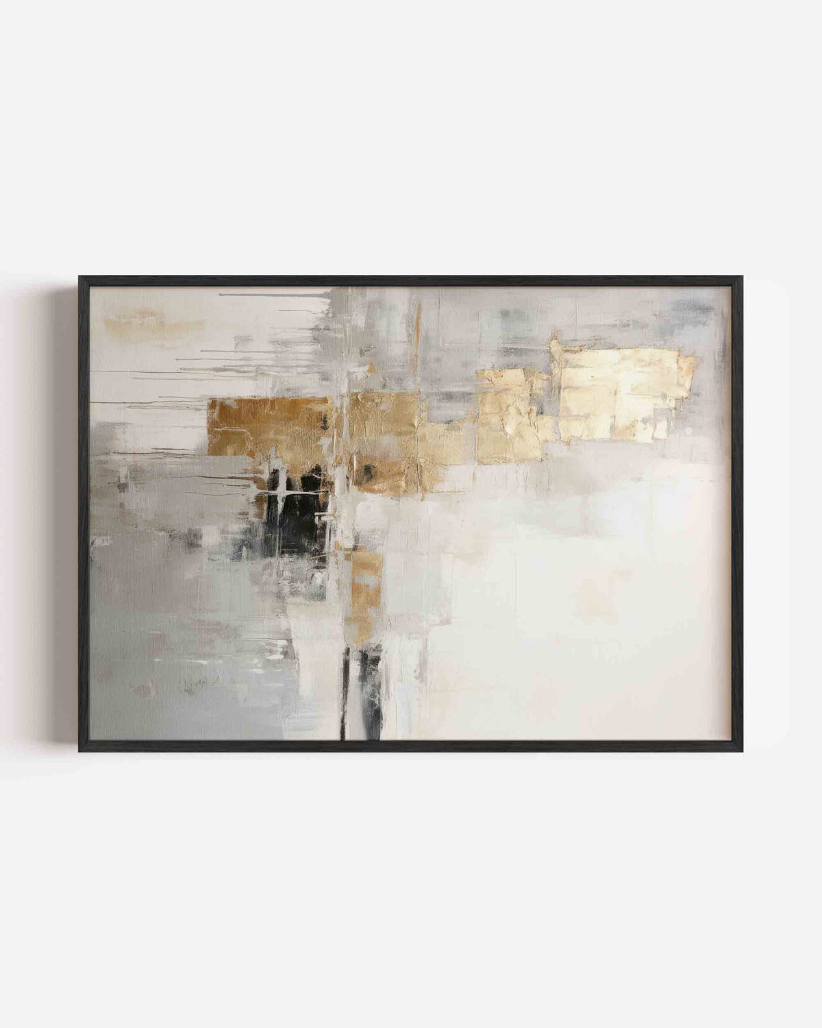 Abstracte gouden vormen – abstracte landscape poster als wanddecoratie