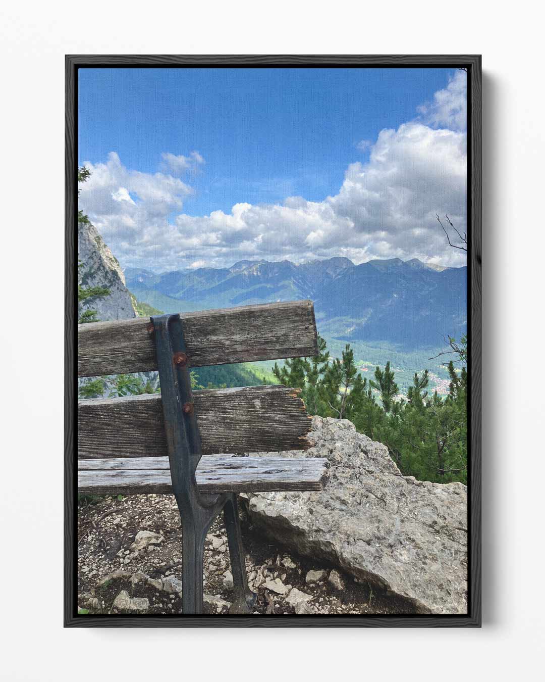 Uitzicht op de bergen – staande poster als wanddecoratie