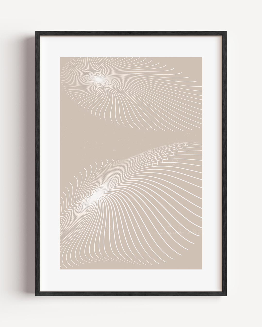 Zacht Beige Spiraal Kunst – kleurrijke abstracte portret poster als wanddecoratie