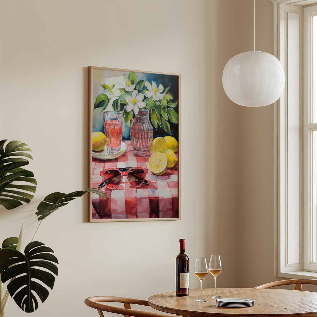 Zomers Tafereel met Citruskracht – keukenposter in staand formaat