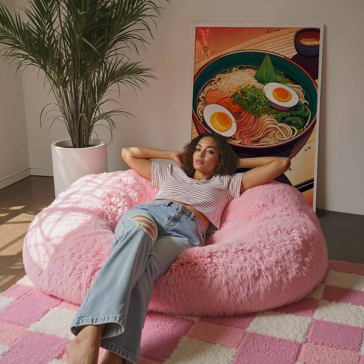 Kleurrijke Ramen Fantasie – culinaire wandkunst als portret poster