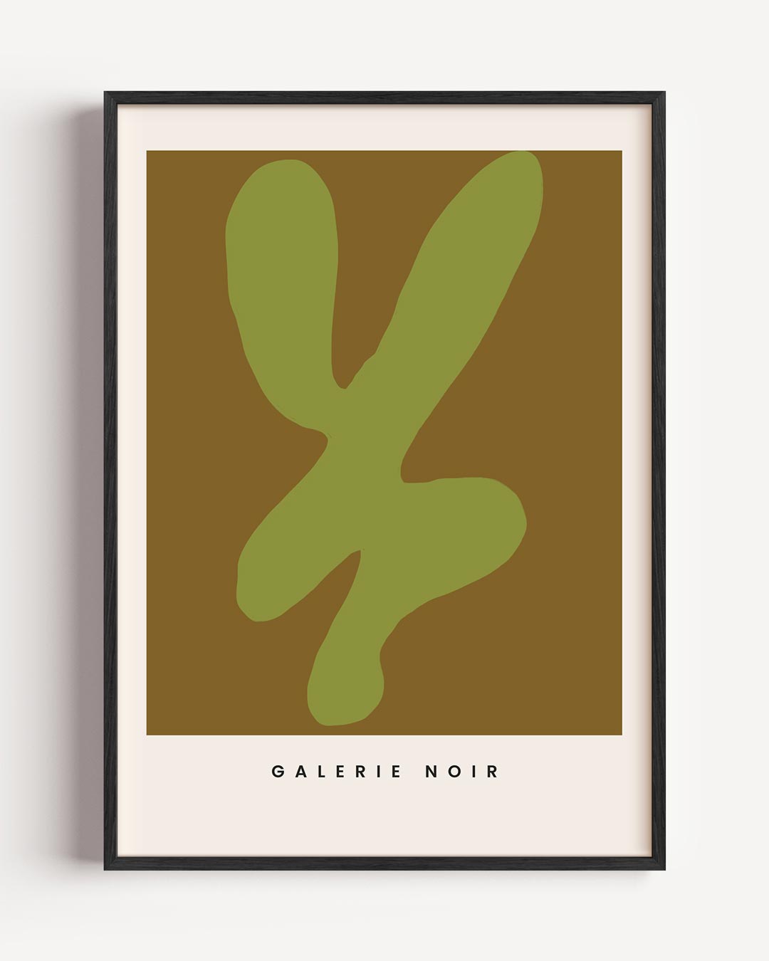 Abstrakte Groen-Bruine Kunstposter – typografie portret poster als wanddecoratie