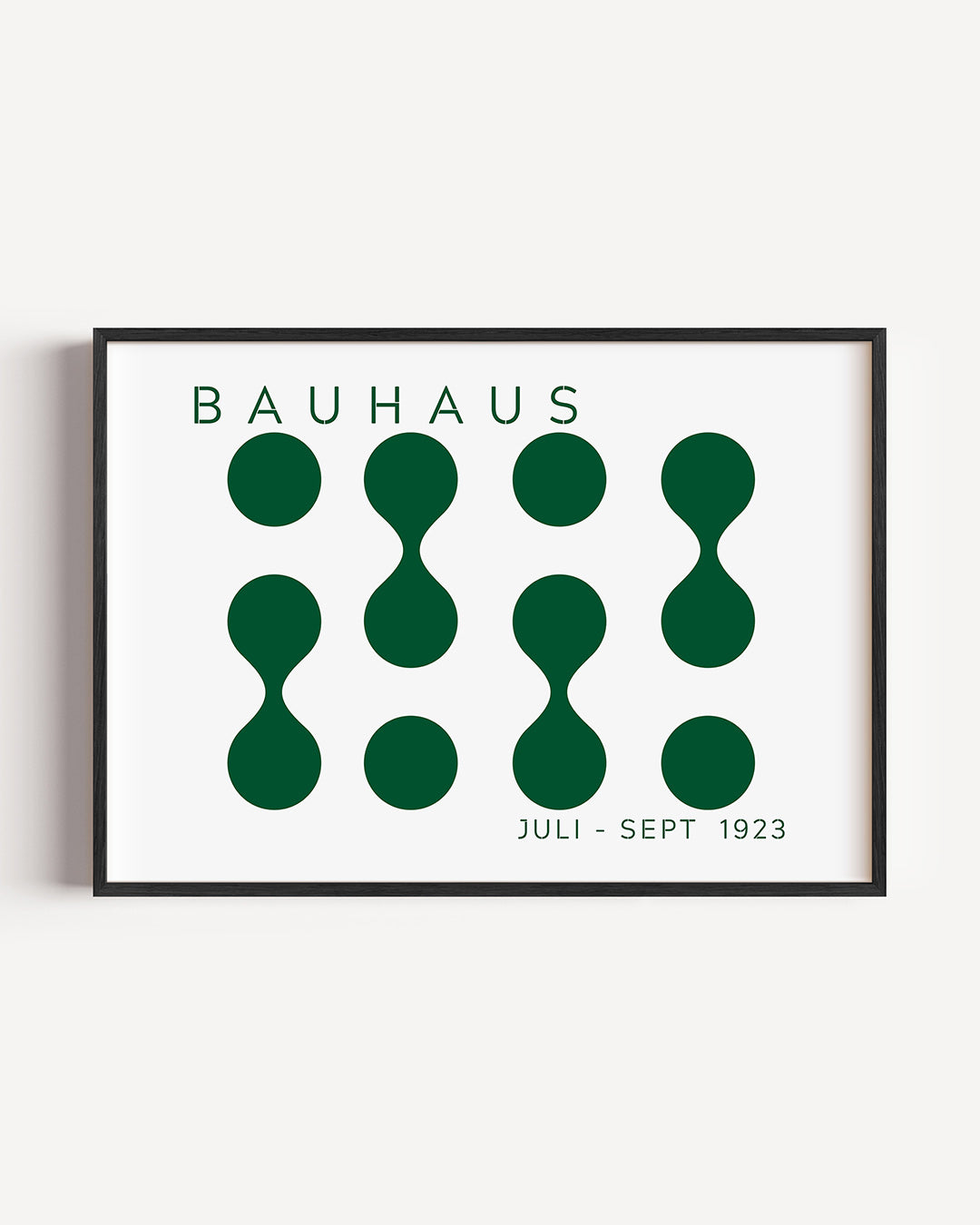 Vorm en ritme – liggende Bauhaus poster als wanddecoratie