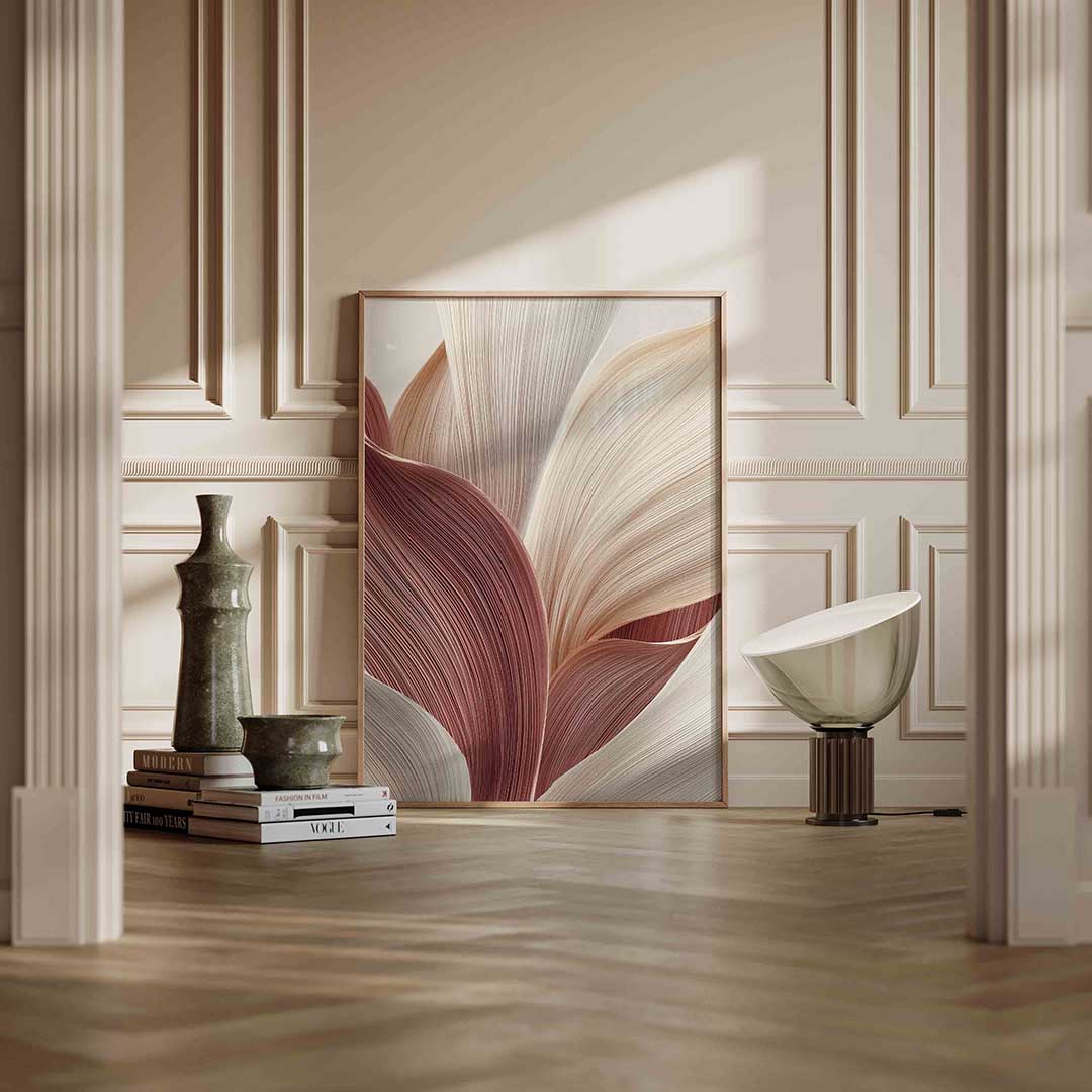 Golvende lijnen – staande abstracte wanddecoratie van WallArtistic