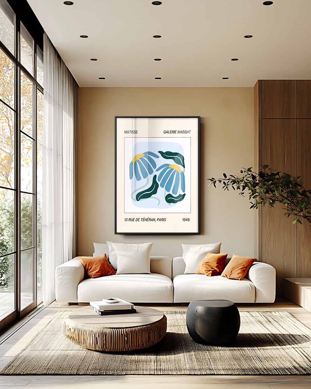Bloemenpracht in Parijs – canvas wanddecoratie in portret formaat