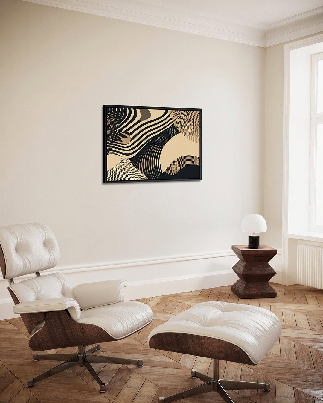 Dynamische lijnen – alternatieve weergave van het kunstwerk
