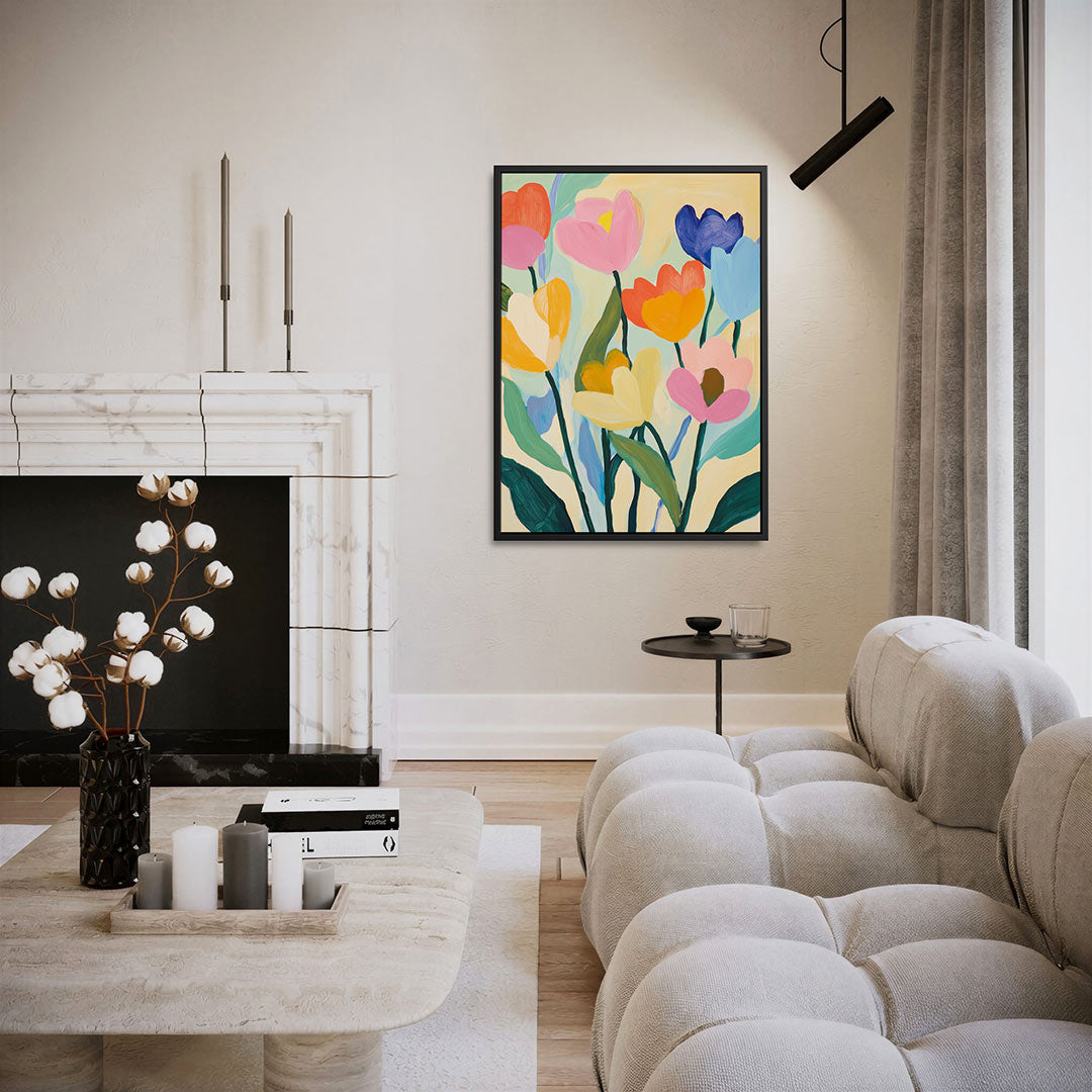 Bloemenexplosie – staand wanddecoratie kunstwerk