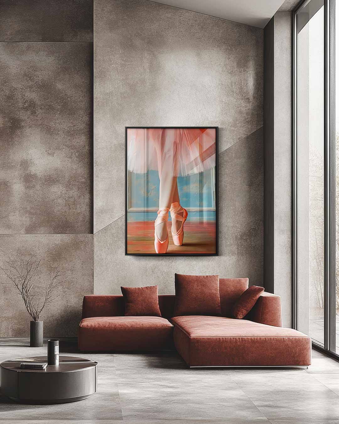 Elegantie in Ballet – staande wandkunst voor woonkamer of interieur