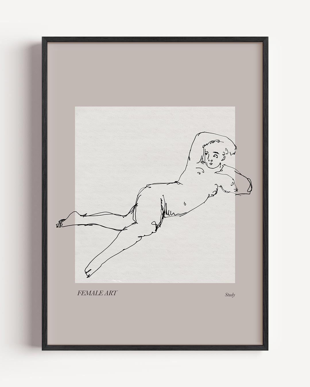 Elegante Lijntekening – lijntekening portret poster als wanddecoratie