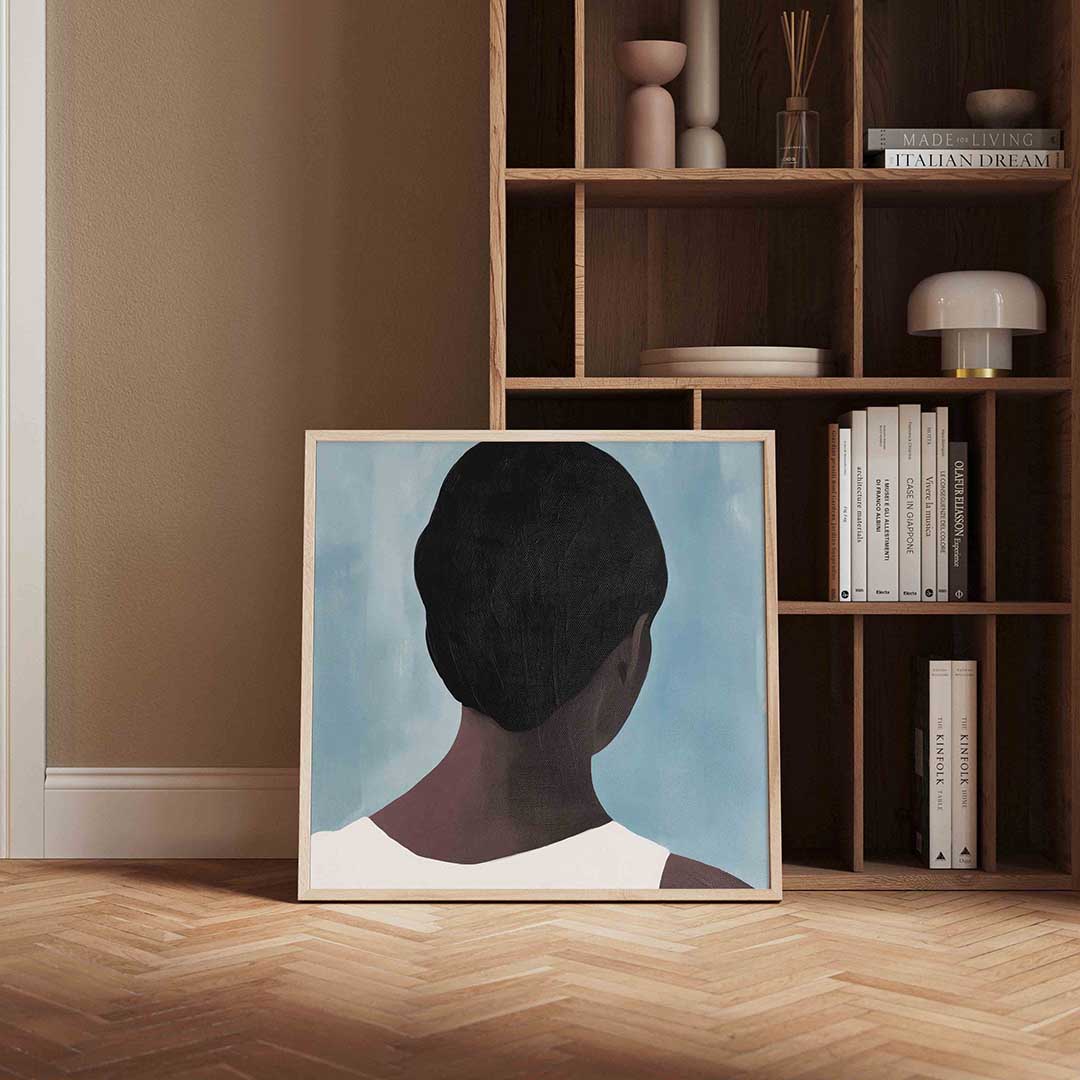 Achterkant van hoofd – portret poster in vierkant formaat