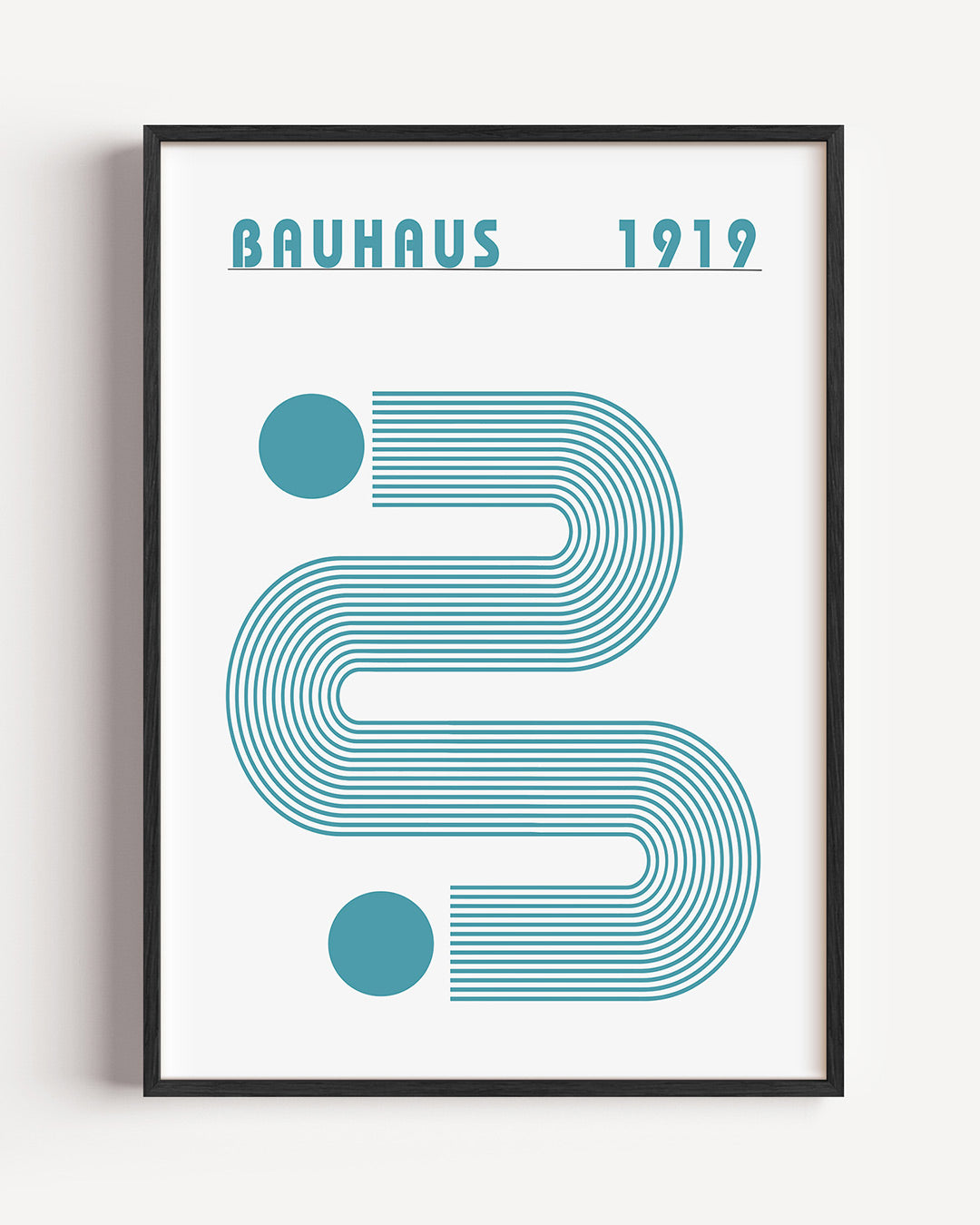 Lijnen en vlakken – staande Bauhaus poster als wanddecoratie