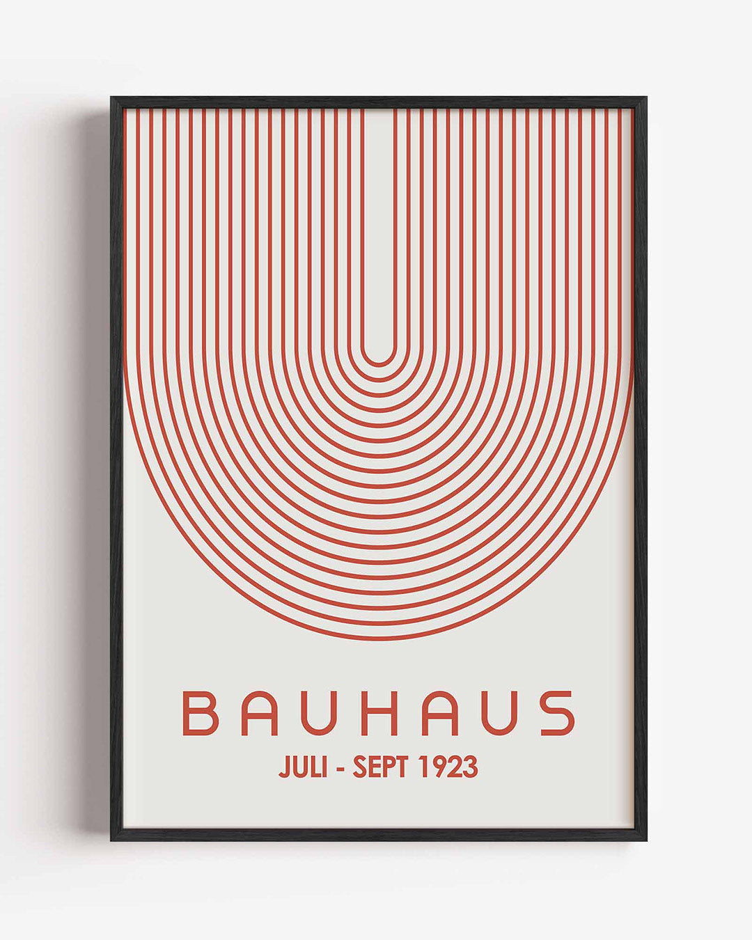 Lijnen en vormen – staande Bauhaus poster als wanddecoratie