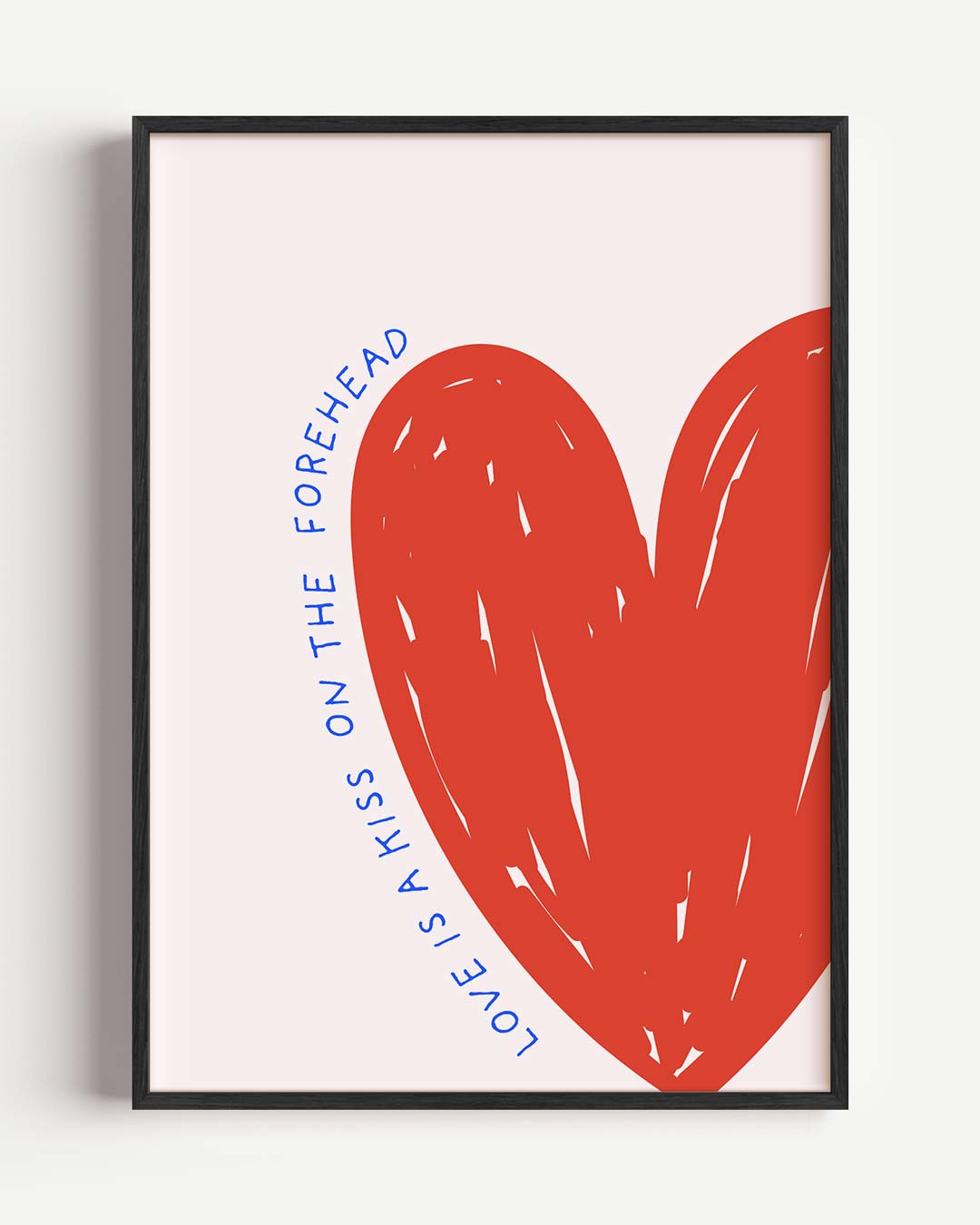 Liefdevolle Kus Voorhoofd – zomer portret poster als wanddecoratie