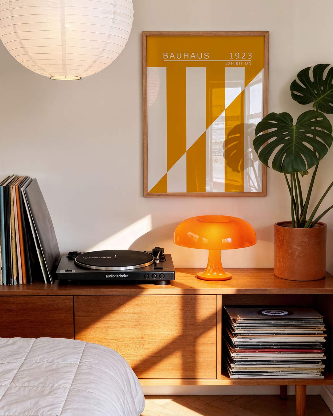 Lijnen en vlakken – geometrische Bauhaus poster in staand formaat