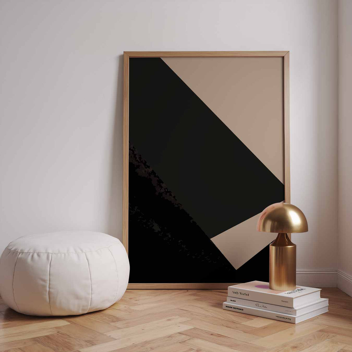 Minimalistische Geometrische – staande kleurrijke abstracte wanddecoratie van WallArtistic