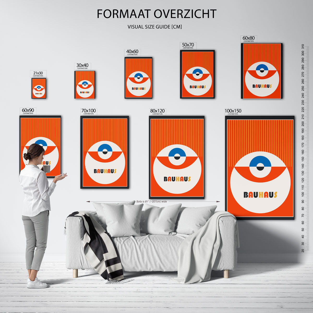 Vorm en kleur – Bauhaus poster als geometrische wanddecoratie