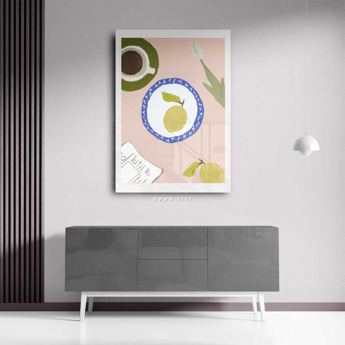 Vrolijk Ontbijt – staand kunstwerk voor modern interieur
