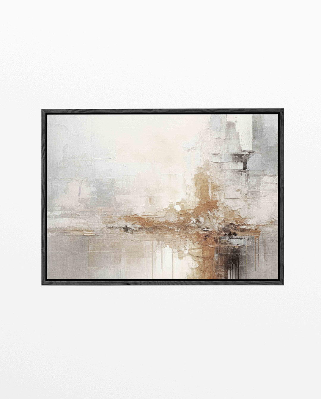 Rustige kleurenexplosie – liggend abstract kunstwerk