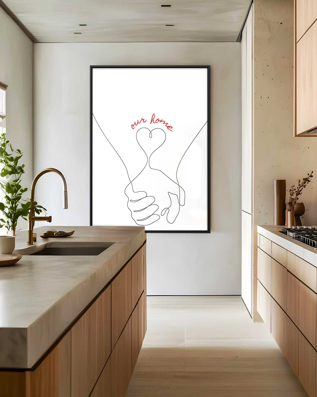 Samen Thuis – dibond wanddecoratie in staand formaat