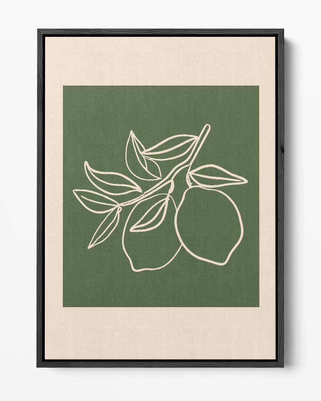 Minimalistische Citrustak – portret kunstwerk als wanddecoratie