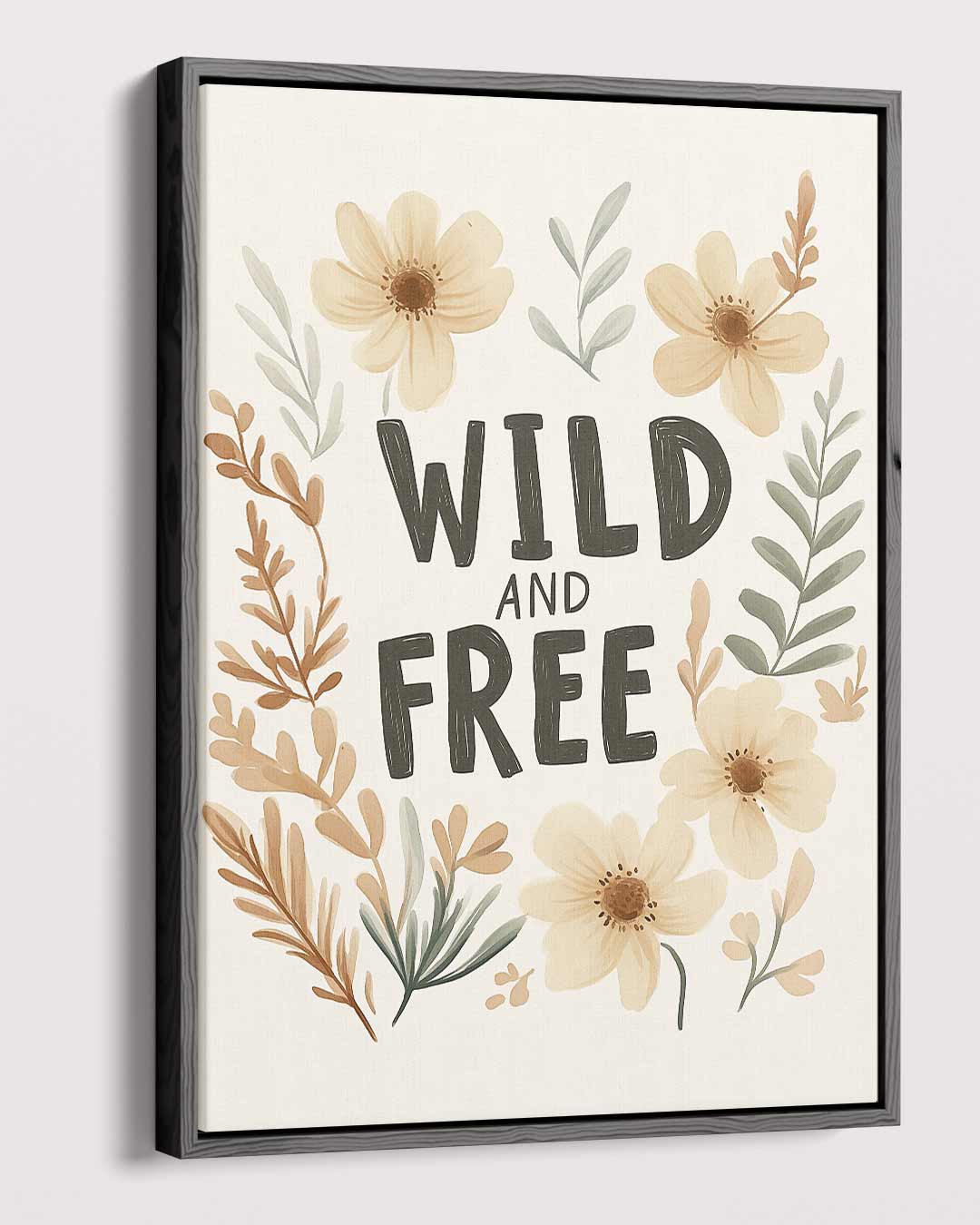 Wild and Free Bloemenprint – plexiglas wanddecoratie in portret formaat
