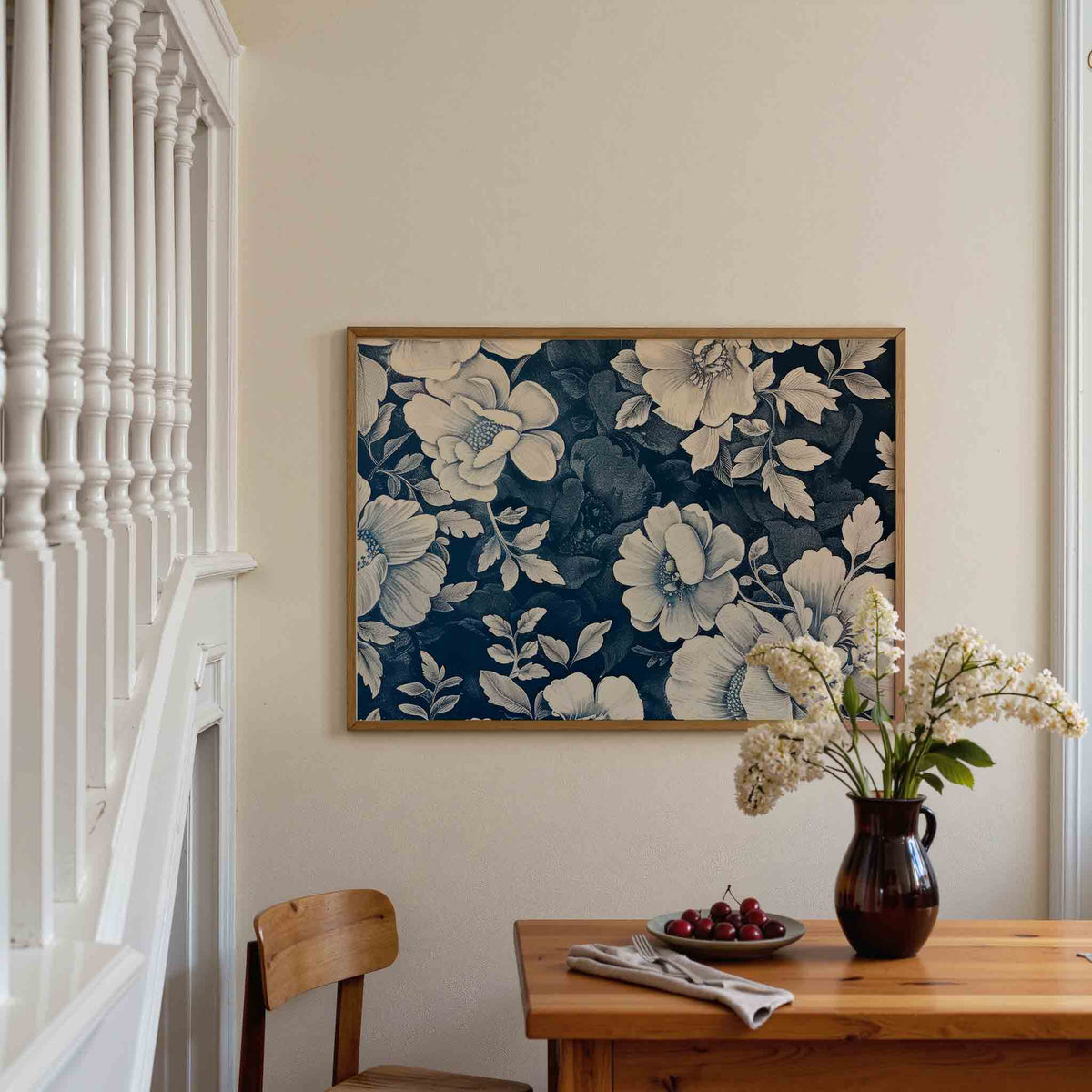 Bloemen en bladeren – botanische poster in liggend formaat