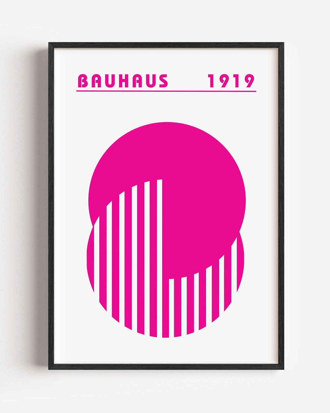 Cirkel en lijnen – staande Bauhaus poster als wanddecoratie