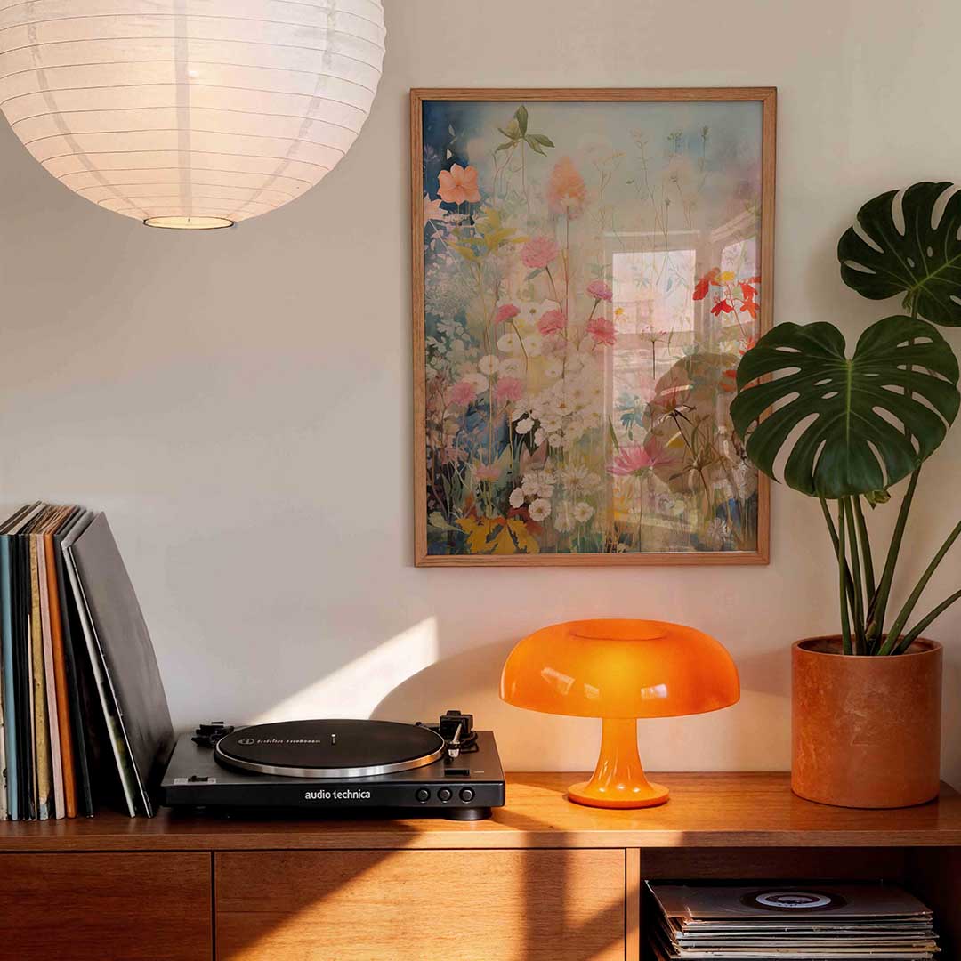 Bloemenpracht – staande bloemen wanddecoratie van WallArtistic