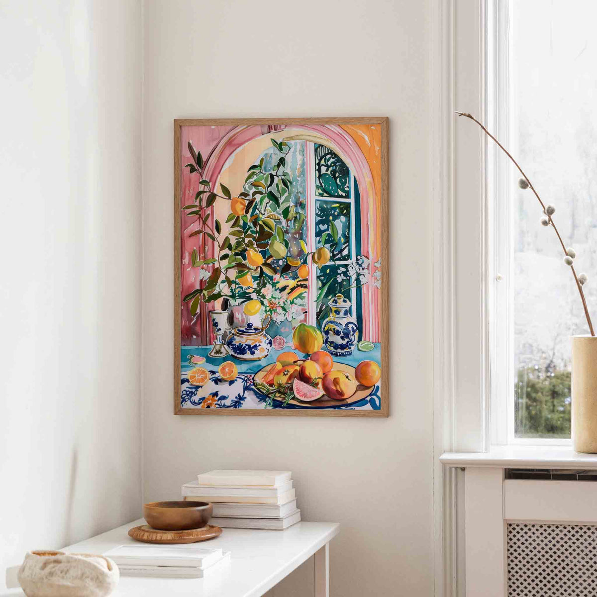 Citrus en keramiek – staande design wanddecoratie van WallArtistic